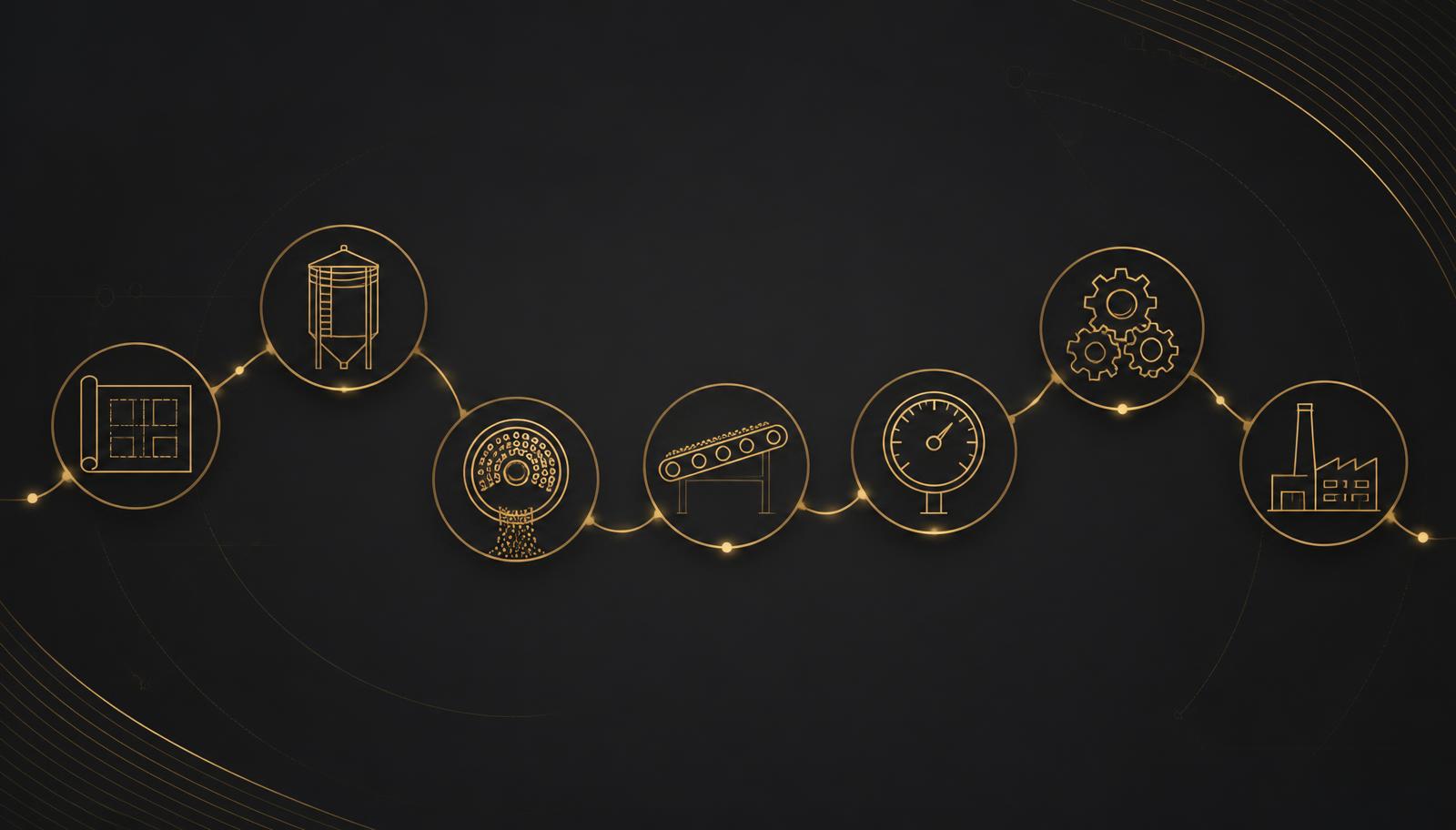 Feed manufacturing project lifecycle from concept and engineering through commissioning and ramp-up