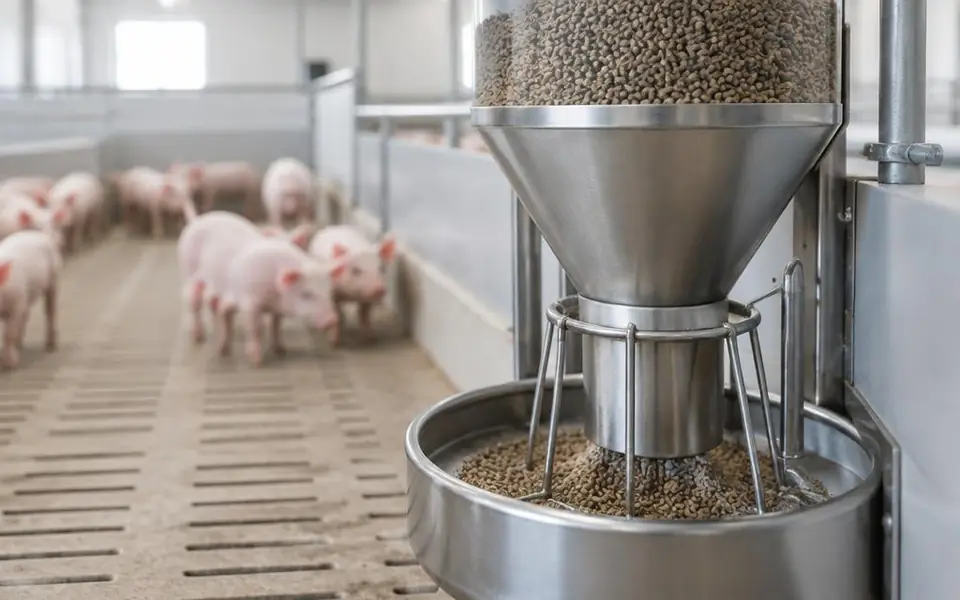 KI-generierte Illustration: Lieferanten und Hersteller für Schweinefutter