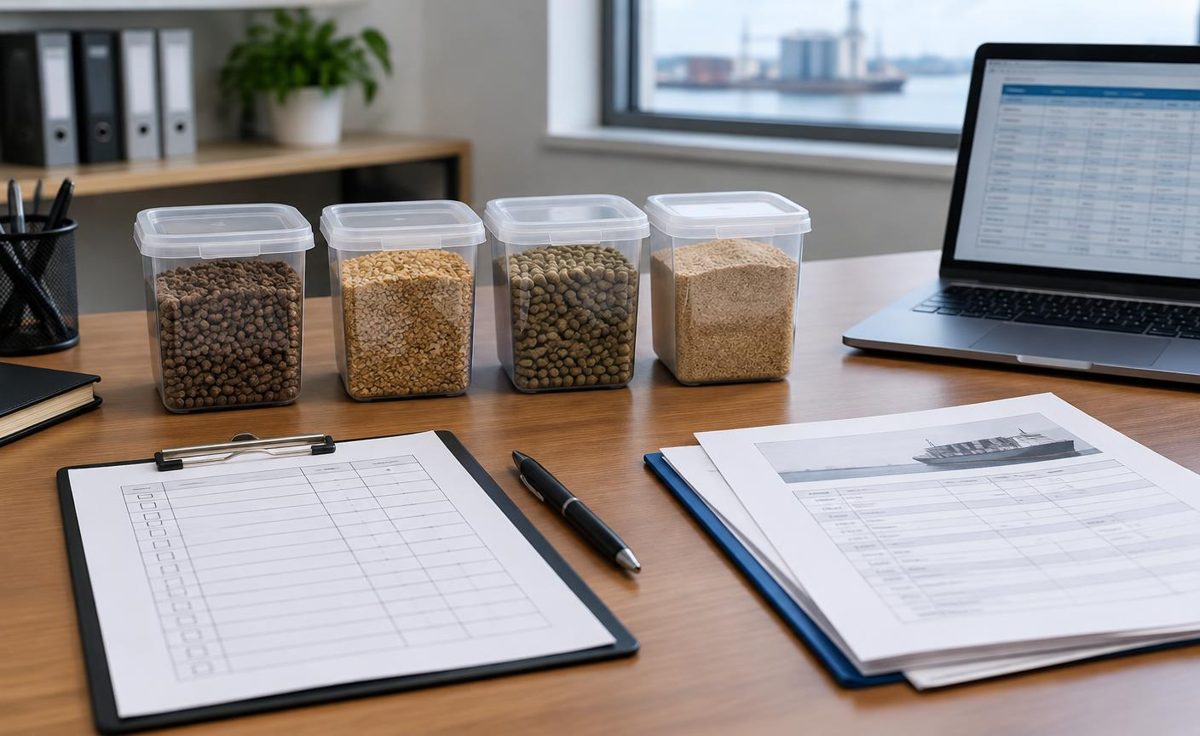 Two-stage feed supplier scorecard showing quotation evaluation before award and delivery performance tracking after award