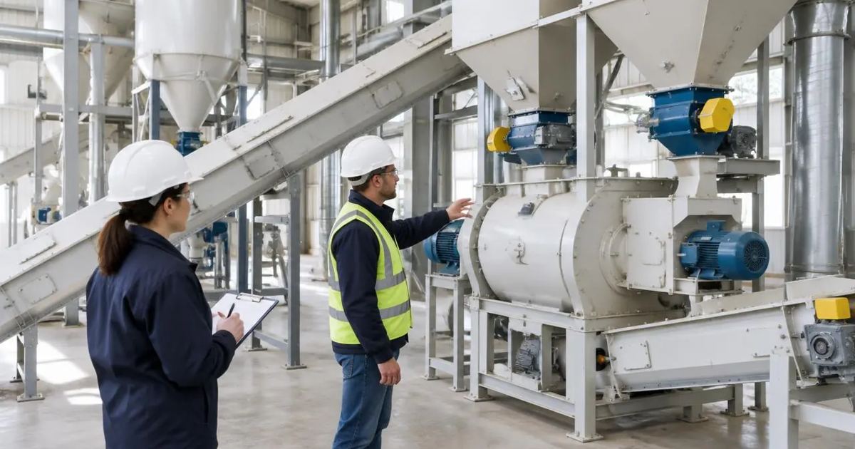 Animal-feed production equipment illustrating project planning